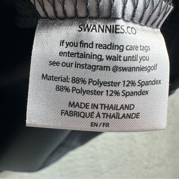 Swannies Golf Sweater Mens Medium Gray Pullover 1/4 Zip Stretch Repreve 23‎ NEW - Picture 12 of 16